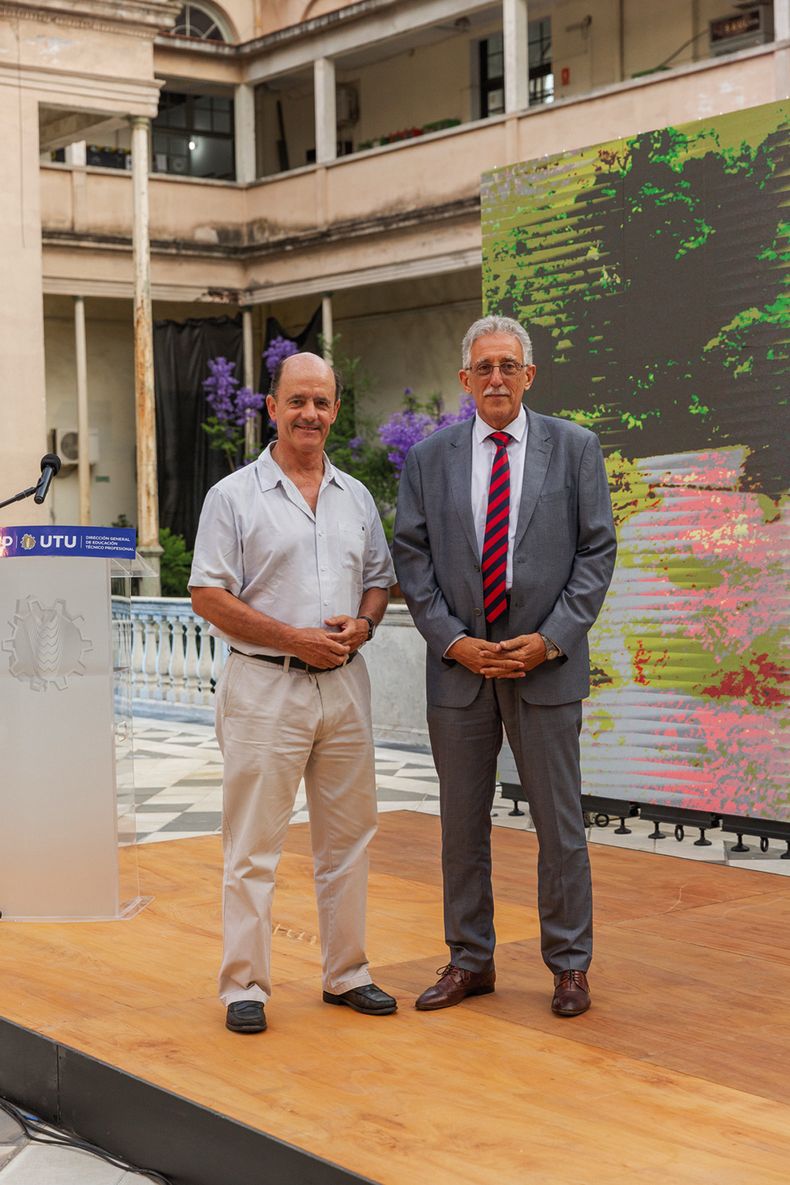 José Lestido y director general UTU Juan Pereyra