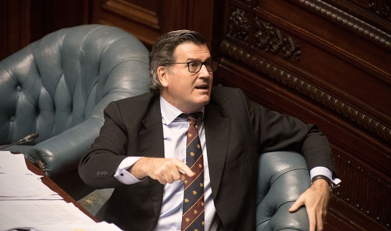 Pedro Bordaberry como senador en 2016, último período en el que estuvo políticamente activo
