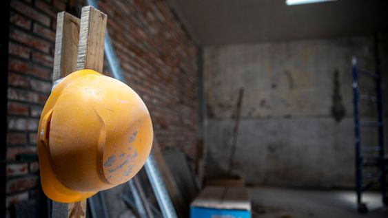 Obra en el barrio Bella Vista en Montevideo Obra en el barrio Bella Vista en Montevideo