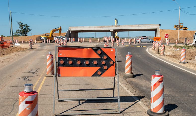 Una obra vial en Maldonado.