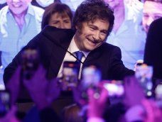 El presidente argentino Javier Milei en la noche de las elecciones legislativas. El presidente argentino Javier Milei en la noche de las elecciones legislativas.