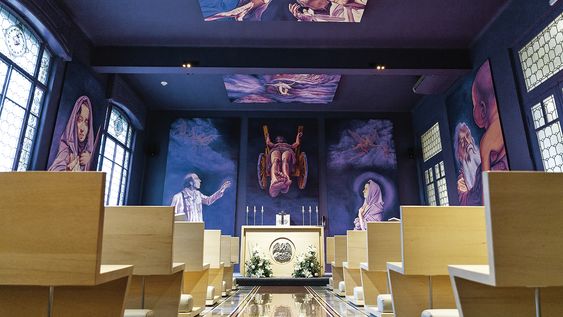 un espacio purpura de arte y reflexion: asi es la nueva capilla de la ucu disenada por leandro gomez guerrero un espacio purpura de arte y reflexion: asi es la nueva capilla de la ucu disenada por leandro gomez guerrero