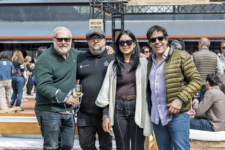 De Punta del Este Food & Wine: Gabriel Bialystocki, Gonzalo Rius, Samaris Vargas y Carlos García Rubio.