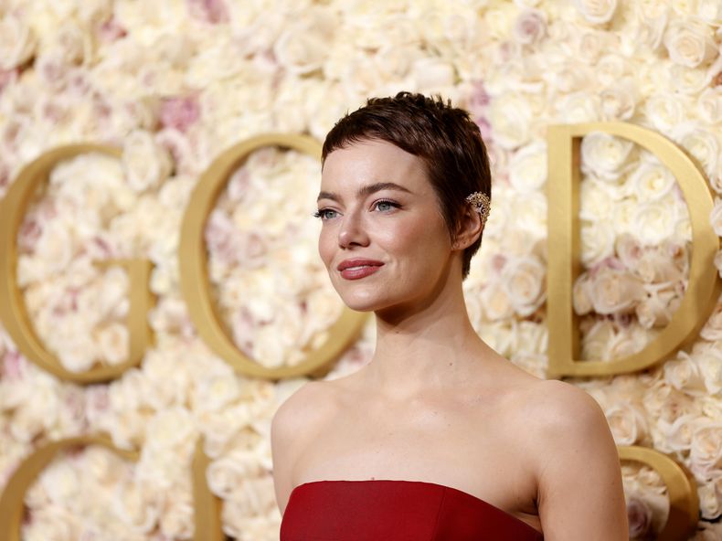 Emma Stone estrenó su corte pixie en los Globos de Oro