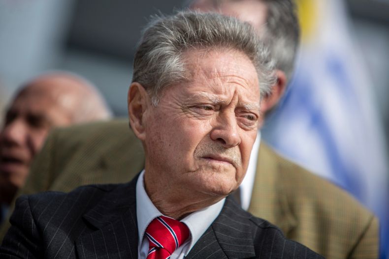 Daniel García Pintos durante un homenaje por el Día de los Caídos en Defensa de las Instituciones Democráticas y de la Libertad, en 2023.&nbsp;