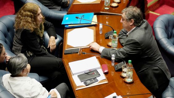 La senadora Constanza Moreira y el senador Sergio Botana La senadora Constanza Moreira y el senador Sergio Botana