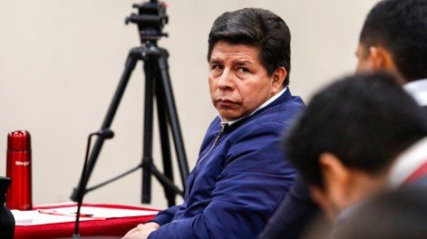 El expresidente de Perú Pedro Castillo reacciona durante una audiencia este jueves, en la Sala Penal Especial de la Corte Suprema, en Lima (Perú).&nbsp;