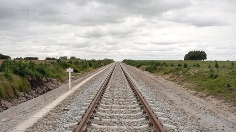 Obras del Ferrocarril Central en Puntas de Maciel, departamento de Florida. Foto: Ricardo Antúnez / adhocFOTOS