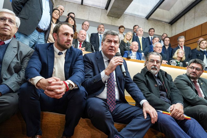 Coalición republicana en conferencia de prensa en el Palacio Legislativo, 9 de julio.&nbsp;
