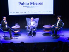 El director de Búsqueda Andrés Danza y el periodista Martín Mocoroa entrevistaron al ministro de Trabajo y precandidato del Partido Independiente Pablo Mieres