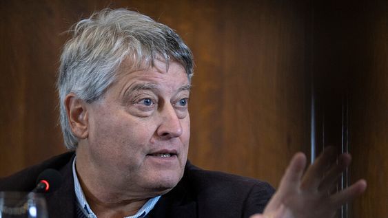 Rafael Michelini, líder del Nuevo Espacio, durante un foro sobre legislación de urgente consideración en Uruguay, en 2022. Foto: Pablo Vignali / adhocFOTOS