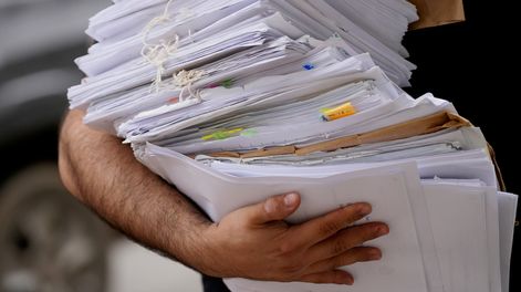 Traslado de archivos en la Fiscalía, Montevideo