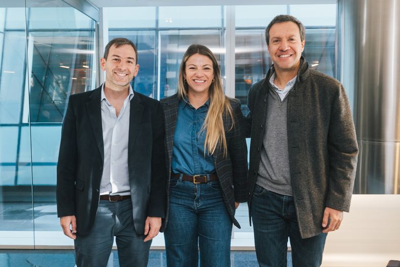 Juan Garat, Lucía Cocchi y Nacho Mignone.