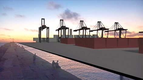 La Intendencia de Montevideo realizó un fotomontaje para mostrar cómo quedaría el paisaje en la bahía de Montevideo