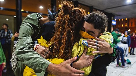 Colectivos defensores de la diversidad sexual festejaron la aprobación de la “ley trans”. Foto: Santiago Mazzarovich / adhocFOTOS