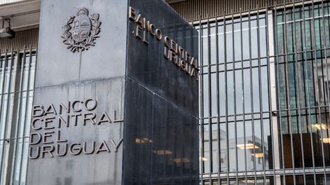 Fachada del Banco Central del Uruguay.