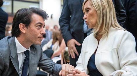 Búsqueda | Senador Juan Sartori junto a la vicepresidenta Beatríz Argimón. Foto: Santiago Mazzarovich / adhocFOTOS
