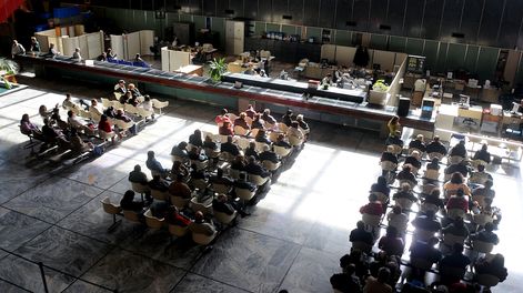 En 2010, la sucursal 19 de Junio del BROU, en el Centro de Montevideo