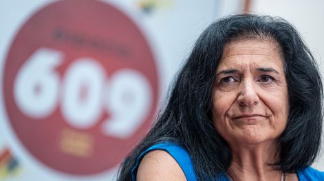 Doctora Raquel Pannone en conferencia de prensa en la sede del MPP