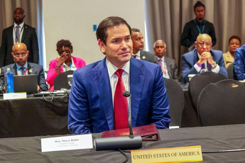 Marco Rubio asiste a una plenaria de la 50 Reunión Ordinaria de la Conferencia de Jefes de Gobierno de Caricom, 25 de febrero de 2026. &nbsp;