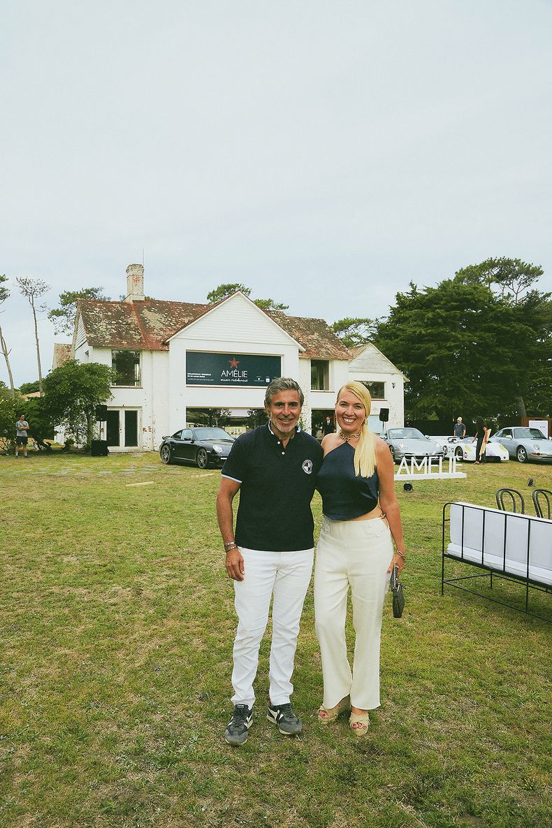 Damian Pozzoli, organizador de 100 millas del Este, con Mariana Vázquez, fundadora de Amélie Ocean Residences