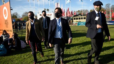 Luis Lacalle Pou visita la Expo Prado 2020. Foto: Daniel Rodriguez /adhocFOTOS
