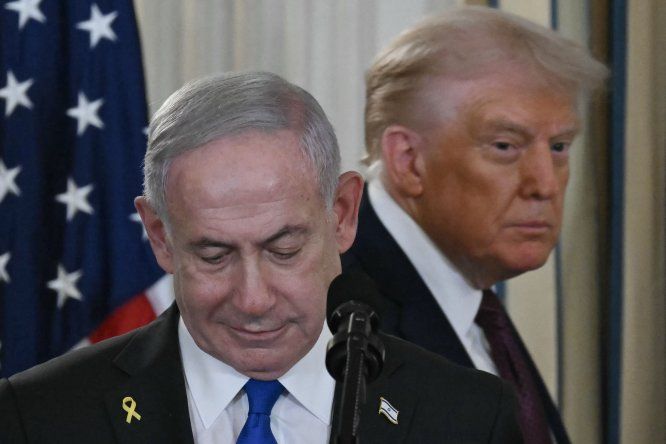 Trump y Netanyahu en la Casa Blanca, este lunes.