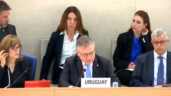 Viceministra de Educación, Ana Ribeiro, canciller Omar Paganini y representante de Uruguay en Ginebra, Carlos Mata Viceministra de Educación, Ana Ribeiro, canciller Omar Paganini y representante de Uruguay en Ginebra, Carlos Mata