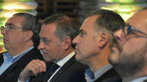 Orsi y Delgado, hoy precandidatos, cuando uno era intendente canario y el otro secretario de la Presidencia