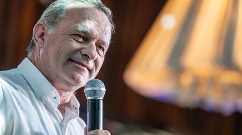 Álvaro Delgado, durante un acto de campaña de D Centro&nbsp;