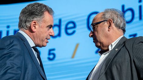 El presidente Orsi y el ministro Fratti