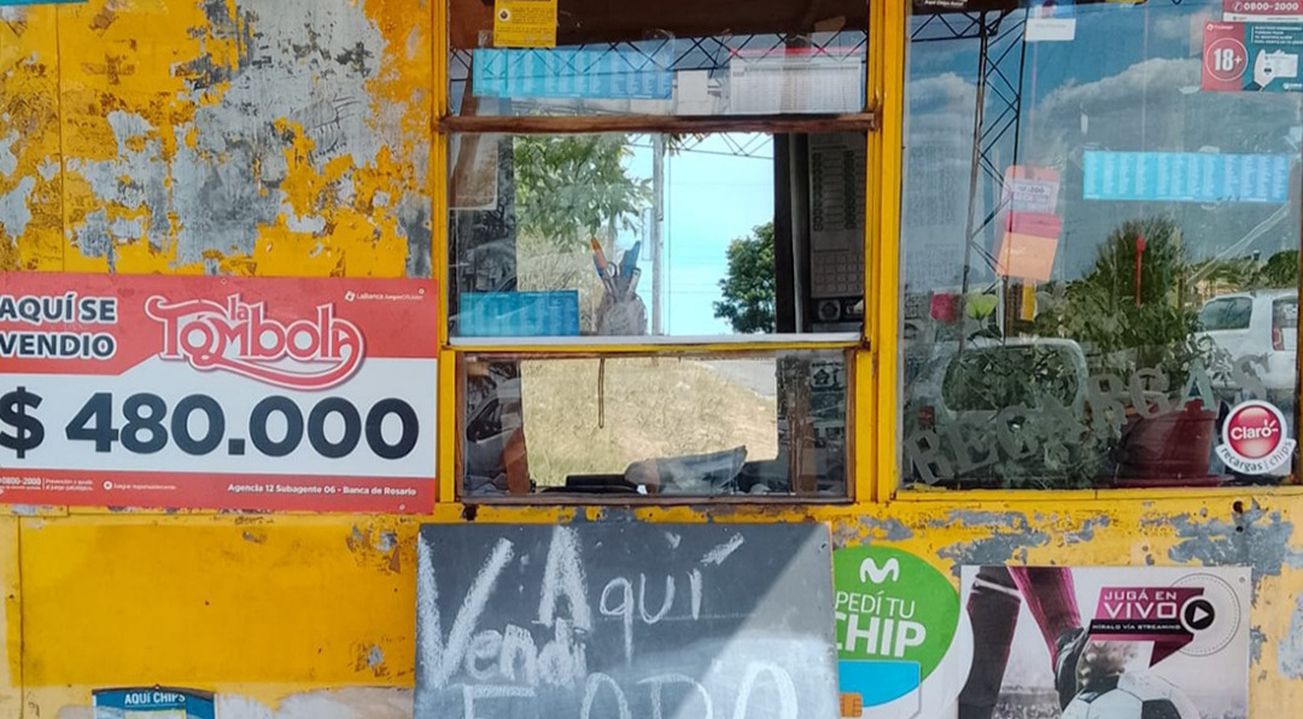 Un quiosco que levanta apuestas oficiales.