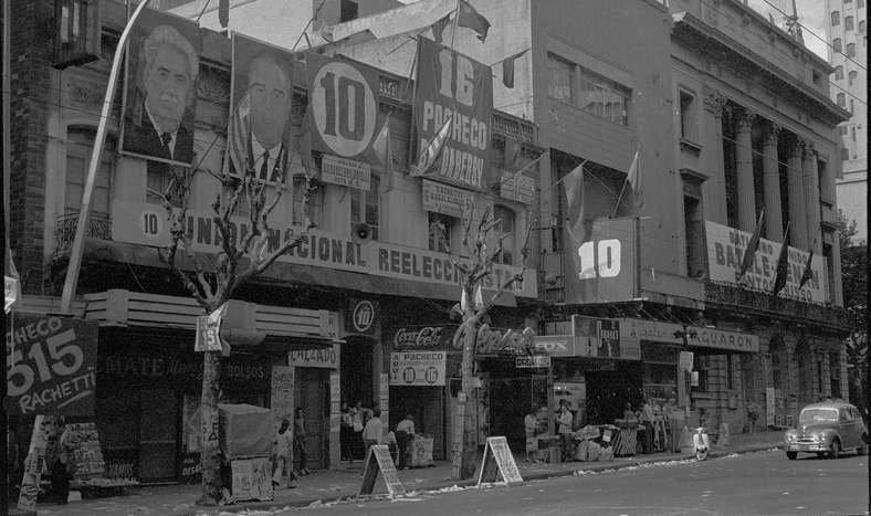 Local de la Lista 10 del Partido Colorado en 18 de Julio y Yaguarón, previo a la elección de 1971.