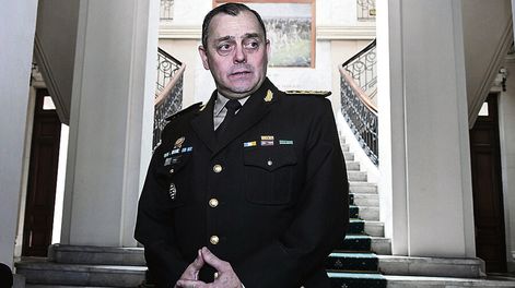 Claudio Feola en 2019 en el Instituto Militar de Estudios Superiores de Montevideo. Foto: Javier Calvelo / adhocFOTOS