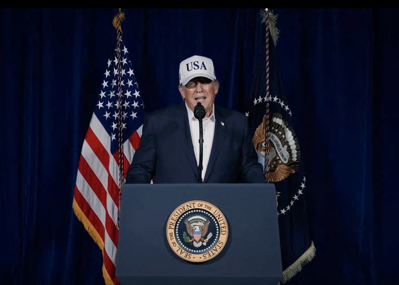 Donald Trump habla sobre los ataques de Estados Unidos e Israel contra Irán, el 28 de febrero de 2026.