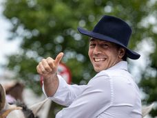 Juan Sartori durante el desfile de la Patria Gaucha, en 2024
