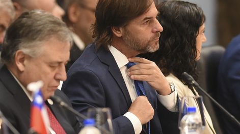 El presidente Luis Lacalle Pou durante la Cumbre del Mercosur en Asunción del Paraguay
