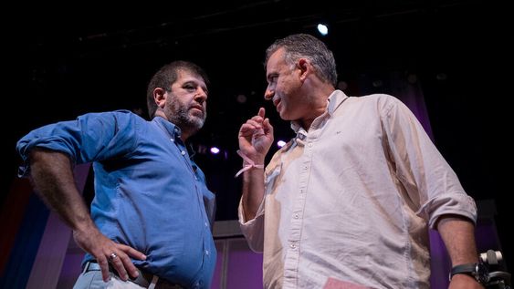 Fernando Pereira y Yamandú Orsi. Foto:Pablo Vignali / adhocFOTOS