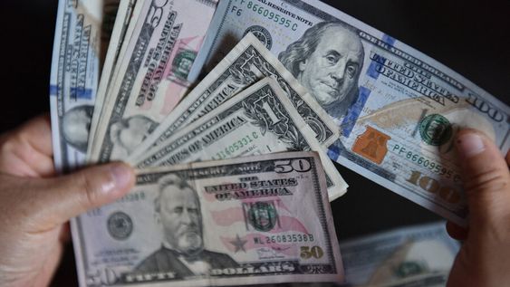 Billetes de dólares. Billetes de dólares.