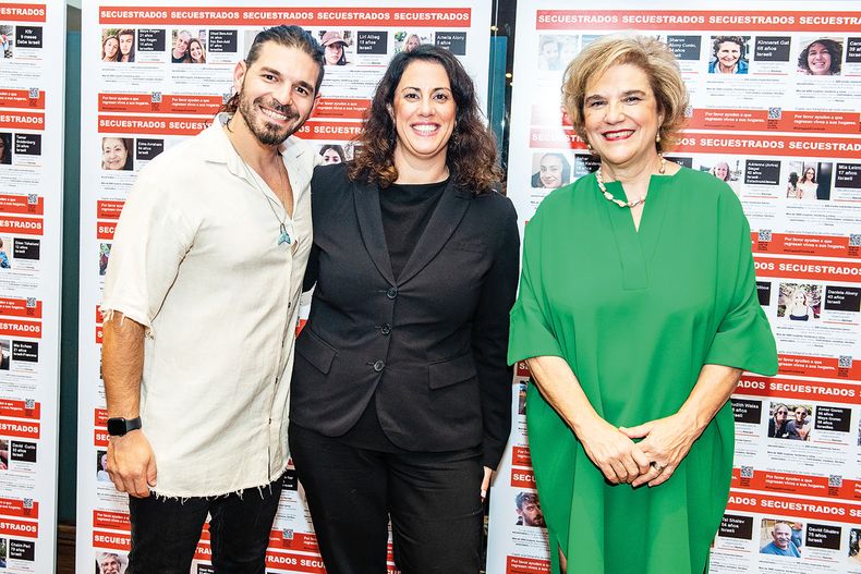 Chen Mizrachi, embajadora de Israel Michal Hershkovitz y Pilar Rahola