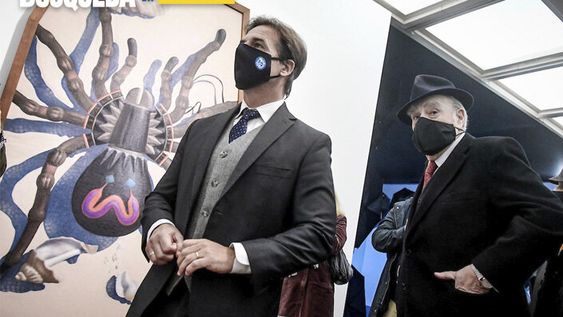 Luis Lacalle Pou y Julio Sanguinetti. Foto: Javier Calvelo / adhocFOTOS Luis Lacalle Pou y Julio Sanguinetti. Foto: Javier Calvelo / adhocFOTOS