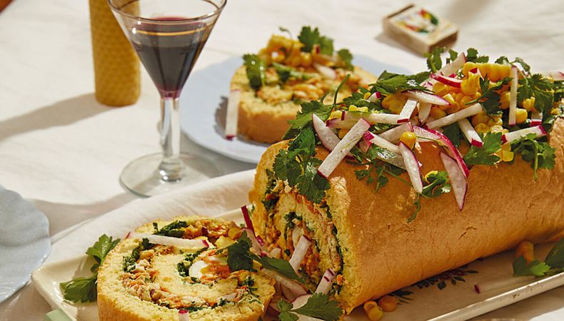 imagen de Arrollado de pollo moderno para Navidad