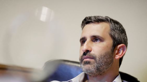 Daniel Caggiani, durante la entrevista con Búsqueda Daniel Caggiani, durante la entrevista con Búsqueda