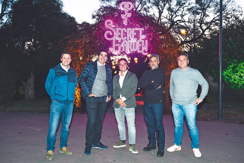 Los organizadores: de Piano Piano Alfredo Guelfi, de 6 Pasos Juan Manuel López, de Proactiv Miguel Bertrán, de 6 Pasos Carlos Ohanian y de Piano Piano Fernando Mino