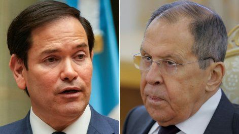&nbsp;El secretario de Estado de Estados Unidos, Marco Rubio, y el canciller ruso, Sergéi Lavrov.