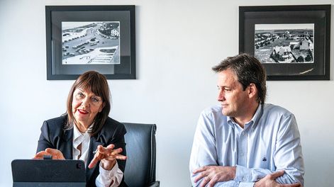 Teresa Aishemberg y Facundo Márquez. Foto: Mauricio Zina / adhocFOTOS