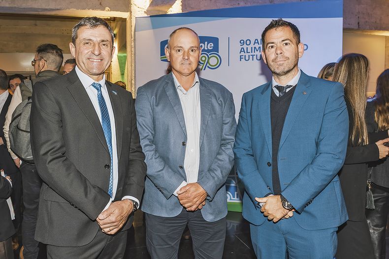 Vicepresidente de Conaprole Alejandro Pérez, presidente de Prolesa Carlos Félix y presidente de la Cámara de Industrias Leonardo García.&nbsp;