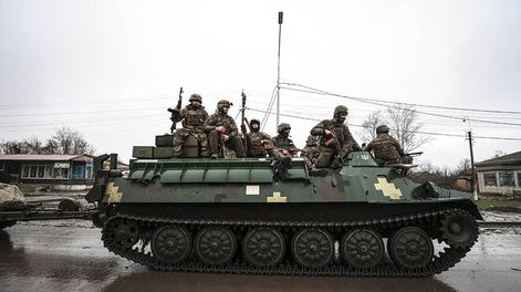 Imagen de la invasión rusa a Ucrania. Foto: AFP
