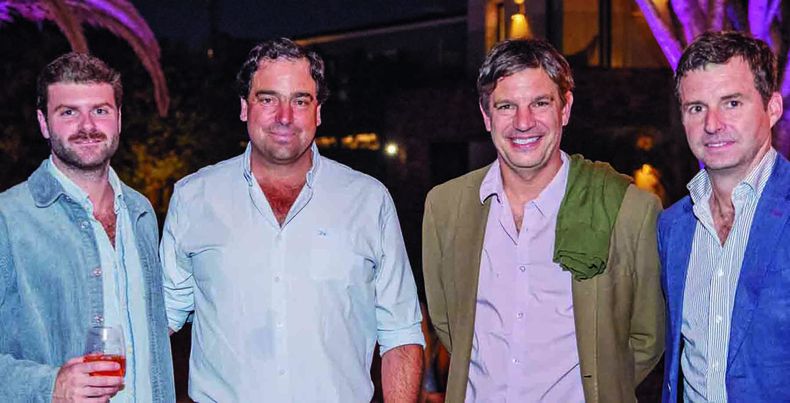 Juan Pablo Barreto, de Selecta; el vicepresidente de Angus Uruguay, Andrés Peñagaricano; el director de Zambrano & Cía, Alejandro Zambrano; y Agustín Fernández, de Frigorífico Modelo.