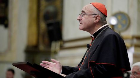 Daniel Sturla durante una ceremonia religiosa celebrada en marzo en la catedral de Montevideo.
